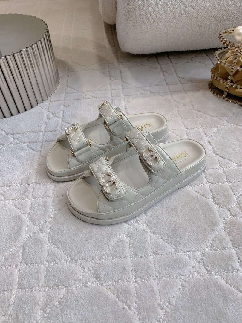 Chanel Women's Velcro Sandals Fashion Shoes C93440 - Euro 35=US 4 - View 2