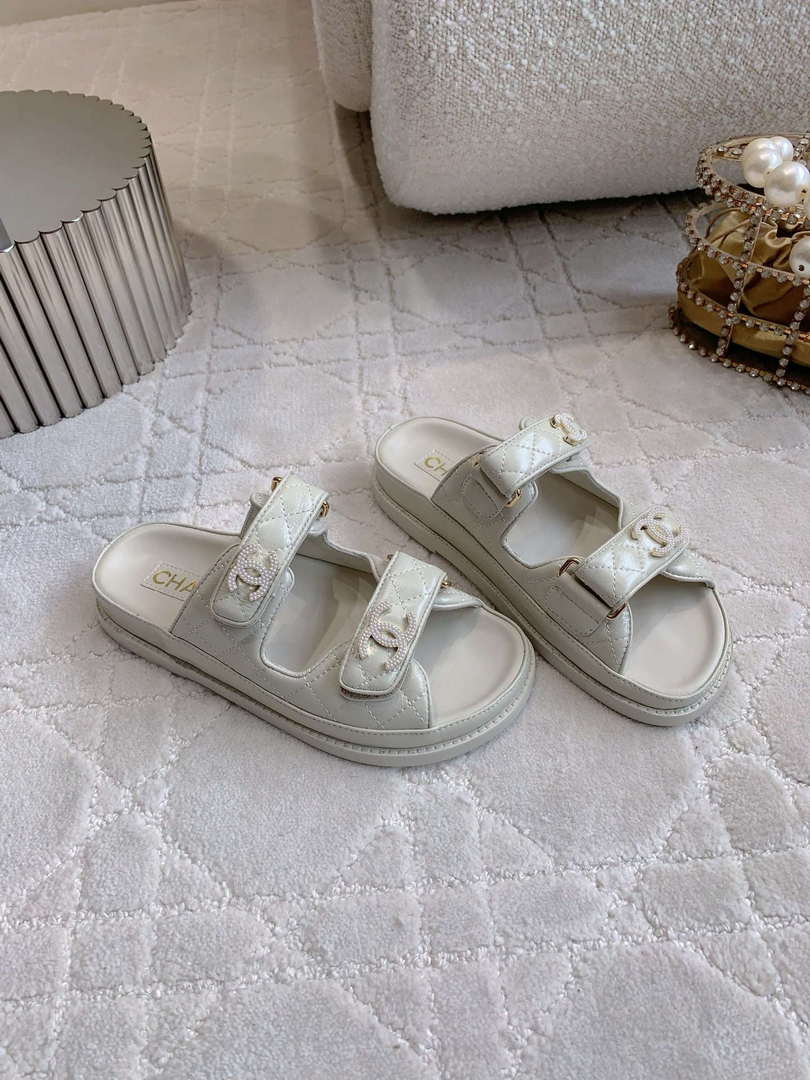 Chanel Women's Velcro Sandals Fashion Shoes C93440 - Euro 35=US 4 - View 3
