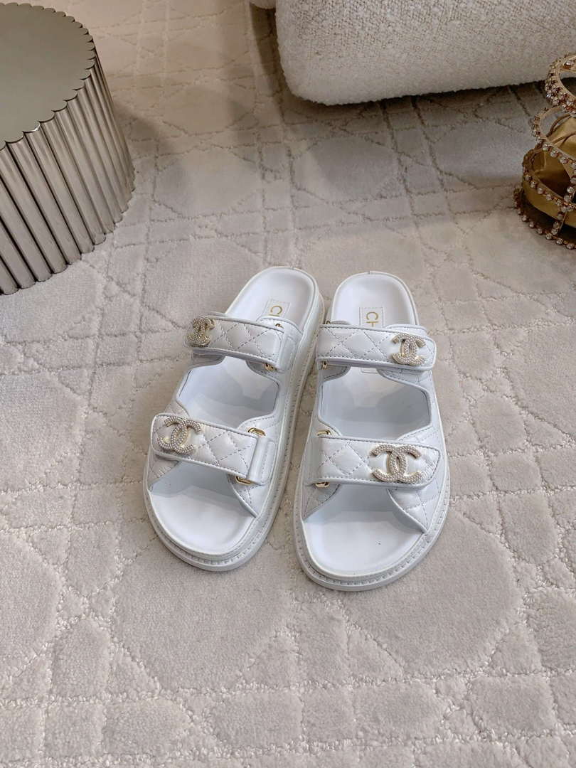 Chanel Women's Velcro Sandals Fashion Shoes C93441 - Euro 35=US 4 - View 1