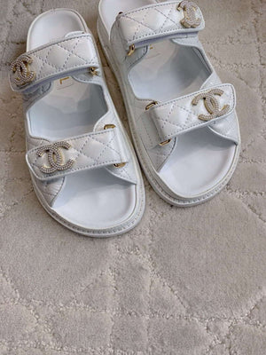 Chanel Women's Velcro Sandals Fashion Shoes C93441 - Euro 35=US 4 - View 6