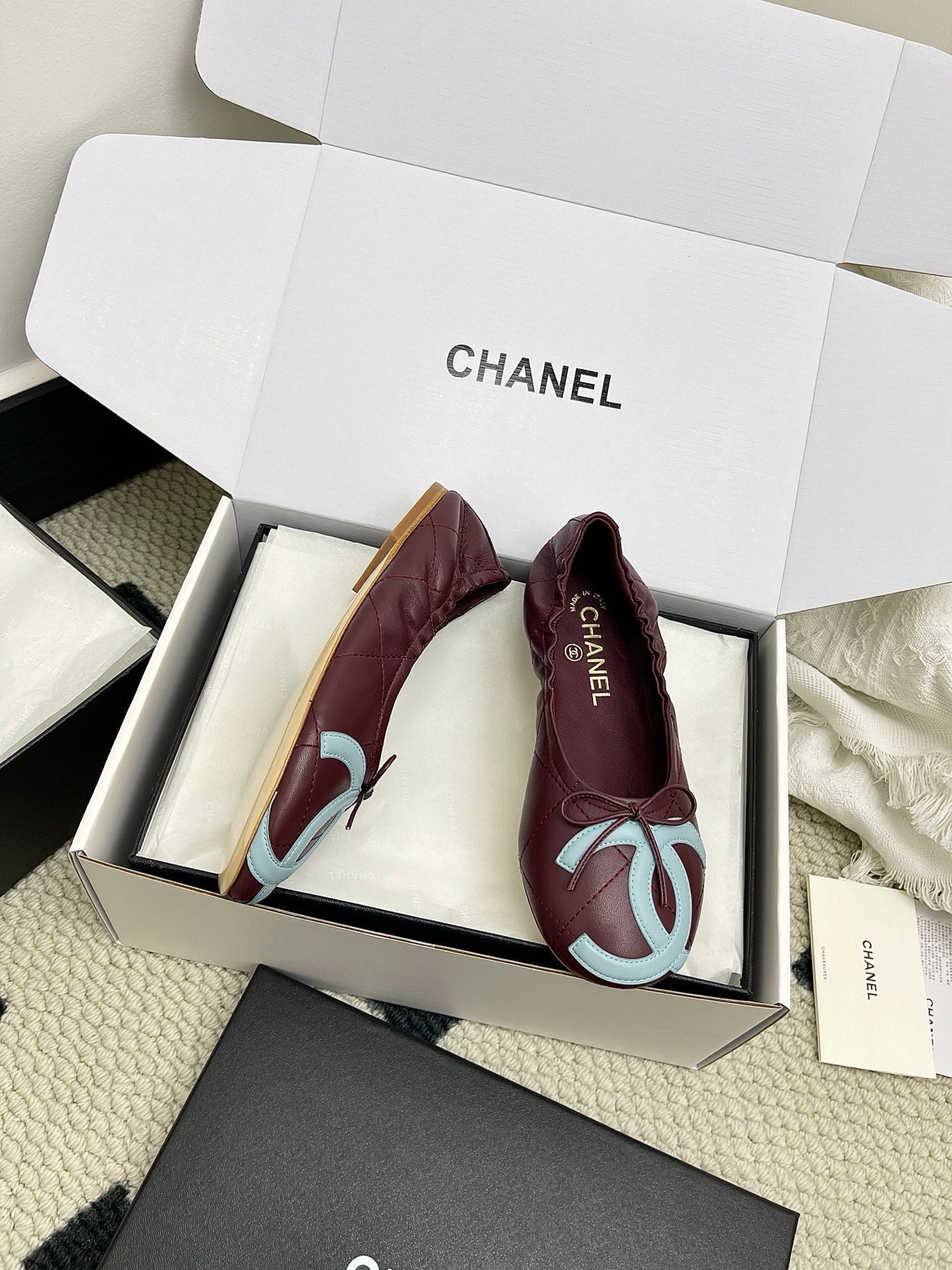 Chanel Women's Woven Mary Janes Shoes C93354 - Euro 35=US 4 - View 5