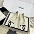 Chanel Women's Woven Mary Janes Shoes C93356 - Euro 35=US 4 - View 1