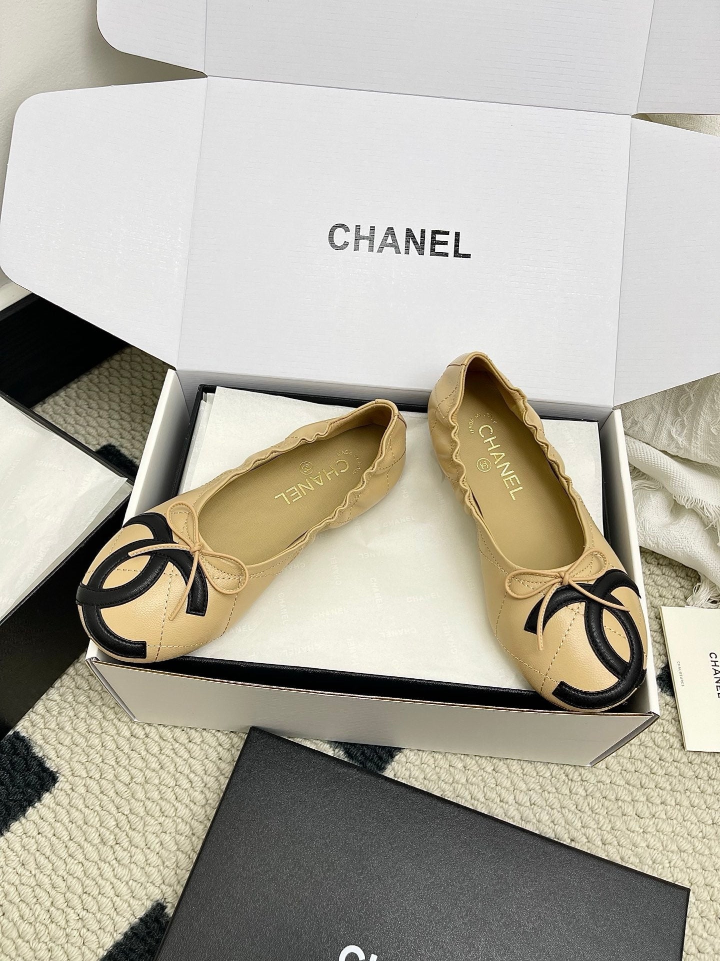 Chanel Women's Woven Mary Janes Shoes C93357 - Euro 35=US 4 - View 3