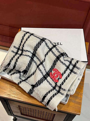 Chanel Woven Cashmere Scarf Designer Scarf C88723 - Default Title - View 10