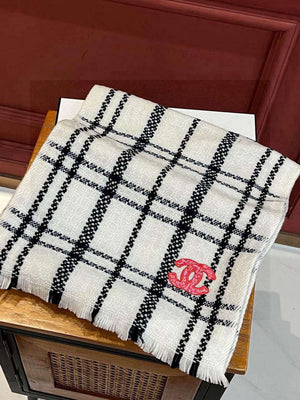 Chanel Woven Cashmere Scarf Designer Scarf C88723 - Default Title - View 5