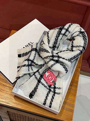 Chanel Woven Cashmere Scarf Designer Scarf C88723 - Default Title - View 8