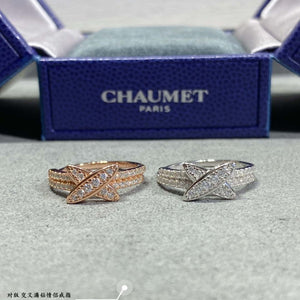 Chaume 082218 Jeux-de Liens ring C888023 - White Gold - View 8