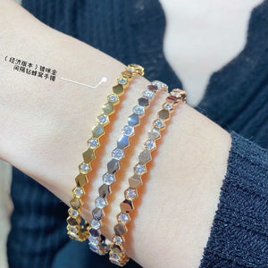 Chaumet 083433 Rose Gold Bee My Love Bracelet With Diamonds C083433 - White Gold - View 1