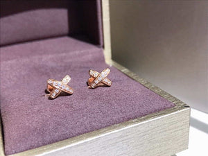 Chaumet 083468 Jeux De Liens Earring Rose Gold Diamonds - Default Title - View 1