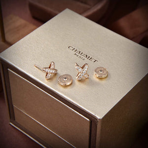 Chaumet 083468 Jeux De Liens Earring Rose Gold Diamonds - Default Title - View 10