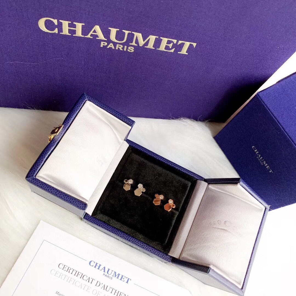 Chaumet 083985 Bee My Love Earrings Rose Gold Diamonds