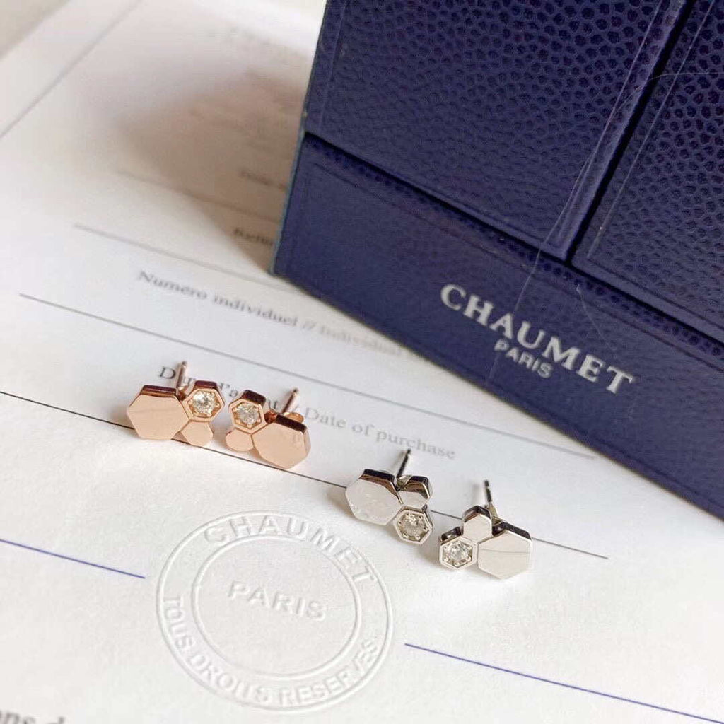 Chaumet 083985 Bee My Love Earrings Rose Gold Diamonds