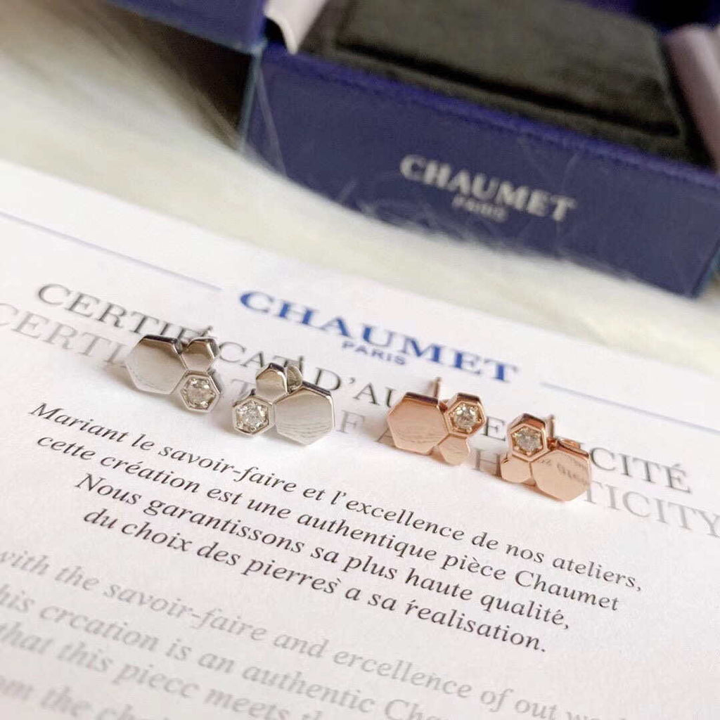 Chaumet 083985 Bee My Love Earrings Rose Gold Diamonds