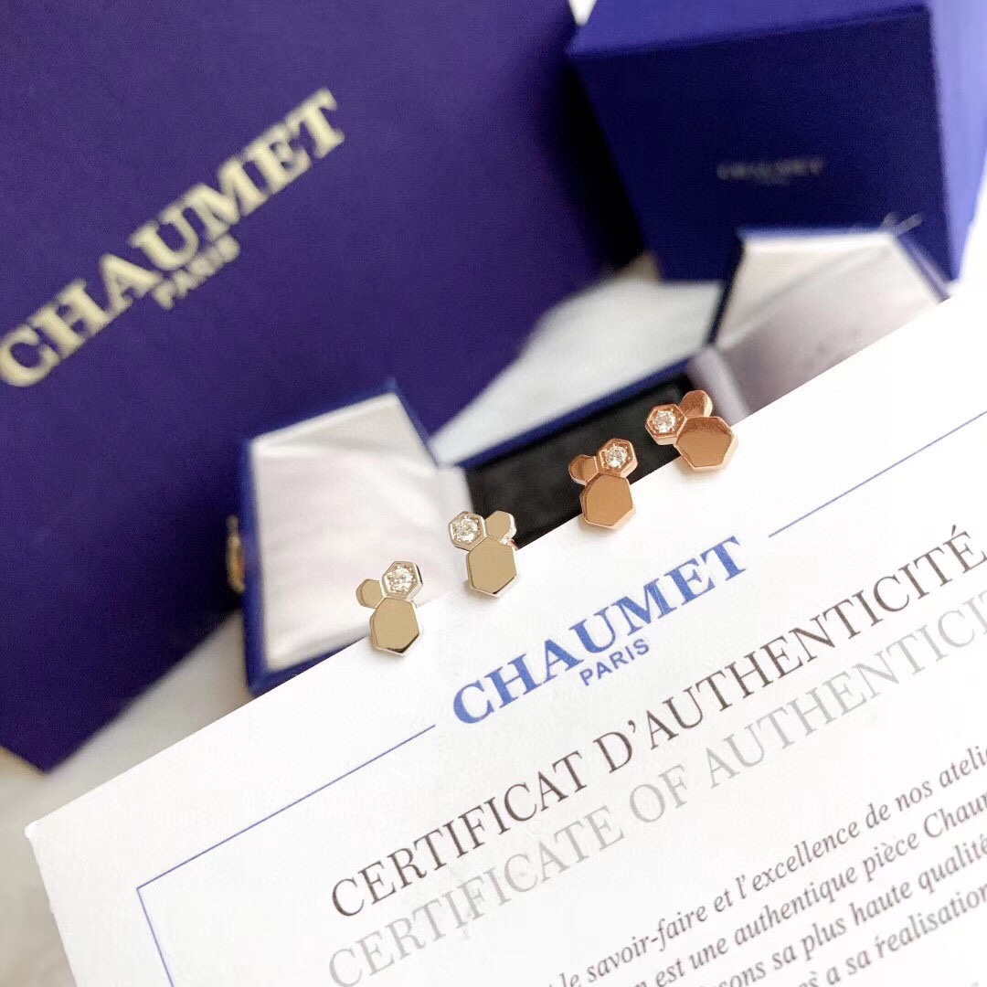 Chaumet 083985 Bee My Love Earrings Rose Gold Diamonds