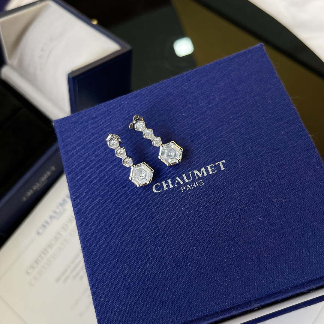 Chaumet 084774 BEE MY LOVE EARRINGS White gold diamonds