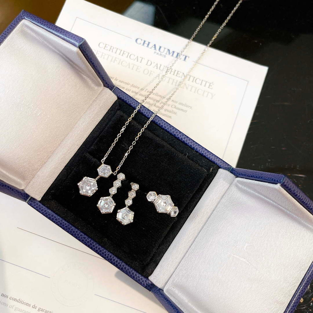 Chaumet 084774 BEE MY LOVE EARRINGS White gold diamonds