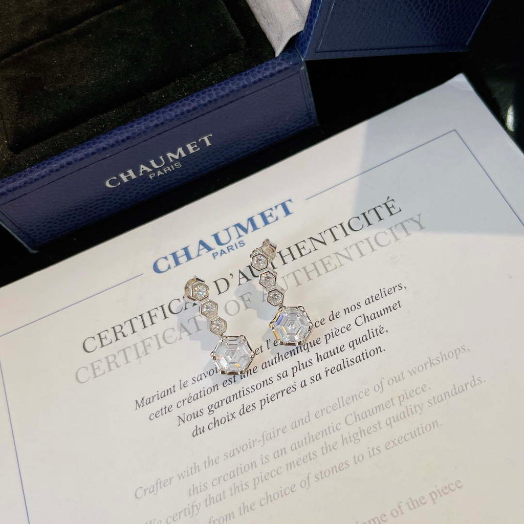 Chaumet 084774 BEE MY LOVE EARRINGS White gold diamonds