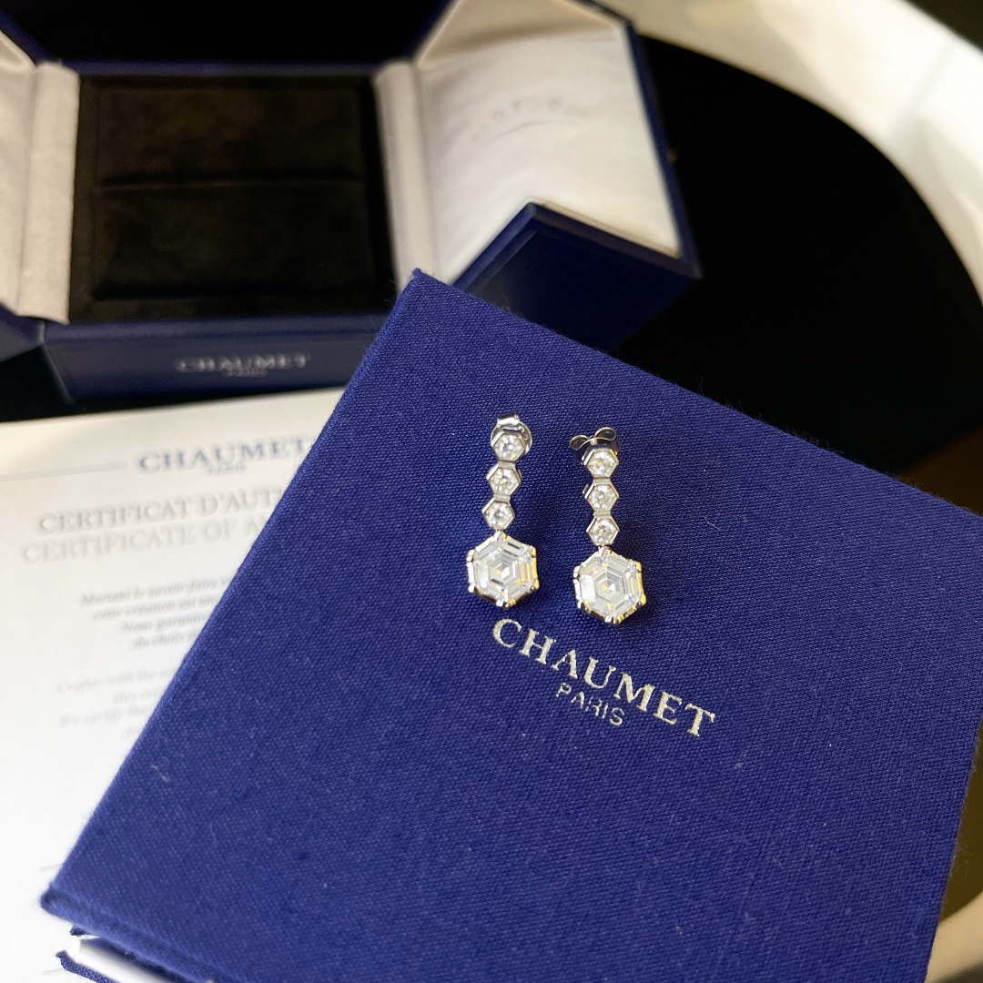 Chaumet 084774 BEE MY LOVE EARRINGS White gold diamonds