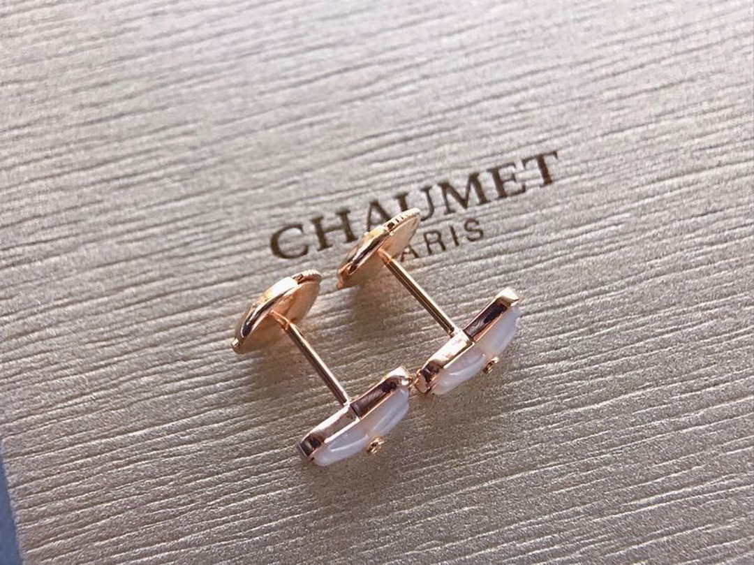 Chaumet 2563CH083469 Rose Gold Earrings With Mother Of Pearl And Diamonds Liens