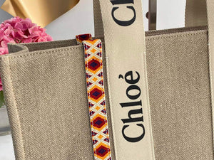 Chloe 382E6690U Large Woody Tote Bag Orange - Default Title - View 2