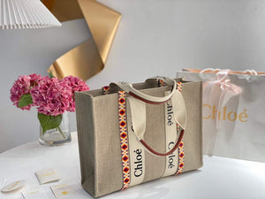 Chloe 382E6690U Large Woody Tote Bag Orange - Default Title - View 3