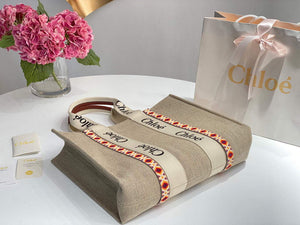 Chloe 382E6690U Large Woody Tote Bag Orange - Default Title - View 6