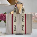 Chloe 382E6690U Large Woody Tote Bag Red - Default Title - View 1