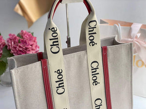Chloe 382E6690U Large Woody Tote Bag Red - Default Title - View 2