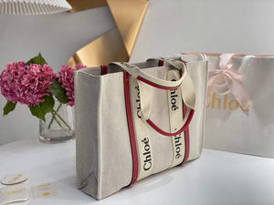 Chloe 382E6690U Large Woody Tote Bag Red - Default Title - View 3