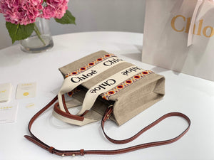 Chloe 385E6690U Small Woody Tote Bag Orange - Default Title - View 5