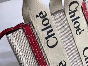 Chloe 385E6690U Small Woody Tote Bag Red - Default Title - View 2
