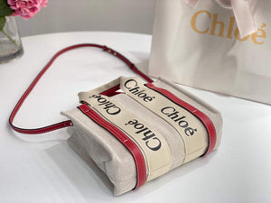 Chloe 385E6690U Small Woody Tote Bag Red - Default Title - View 6