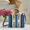 Chloe 385E6690U Small Woody Tote Bag Blue - Default Title - View 1