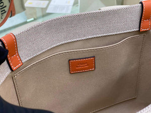 Chloe 383E6690U Medium Woody Tote Bag in Cotton Canvas Brown - Default Title - View 9