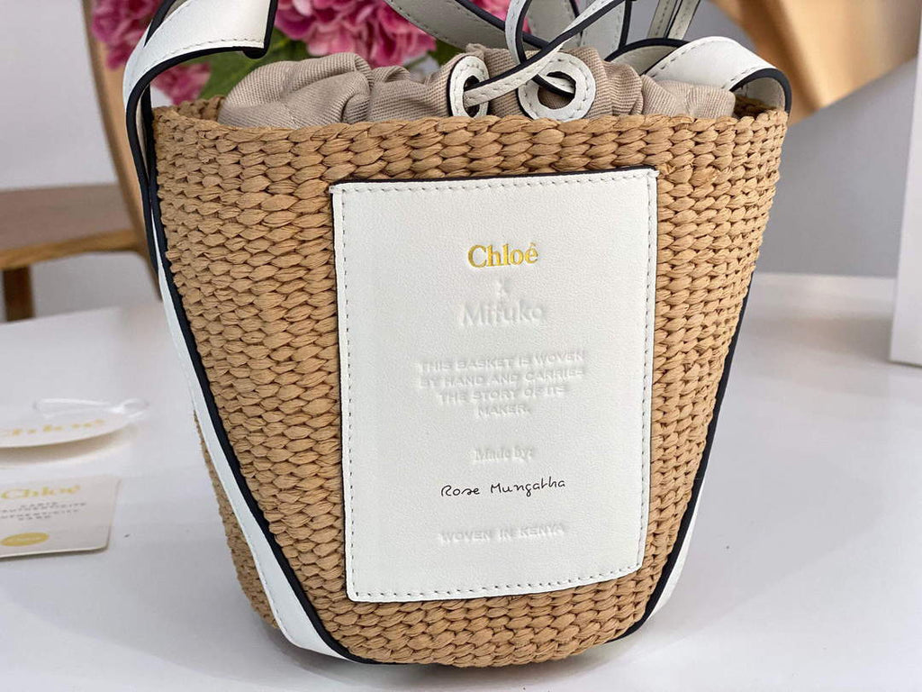 Chlo¨¦ CHC22SS391G56101 Small Basket Tote Bag White