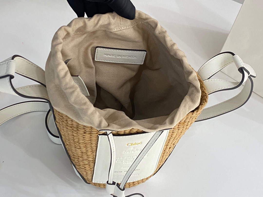 Chlo¨¦ CHC22SS391G56101 Small Basket Tote Bag White