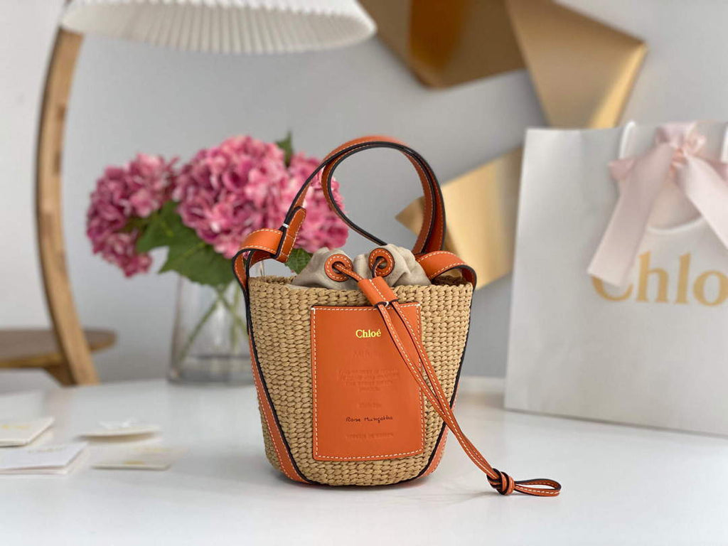 Chlo¨¦ CHC22SS391G56101 Small Basket Tote Bag Orange