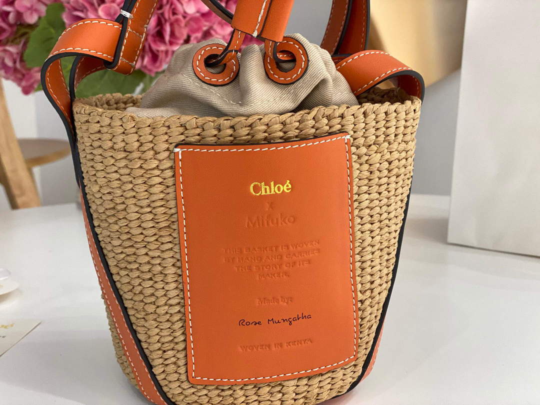 Chlo¨¦ CHC22SS391G56101 Small Basket Tote Bag Orange