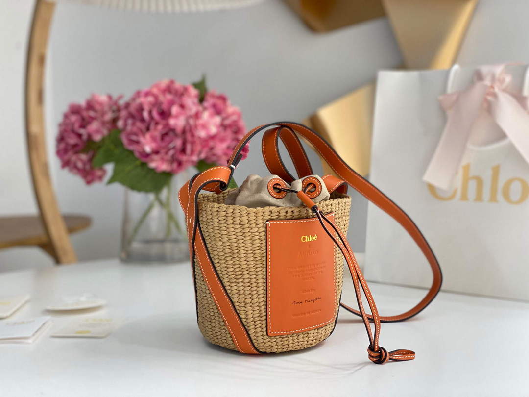 Chlo¨¦ CHC22SS391G56101 Small Basket Tote Bag Orange