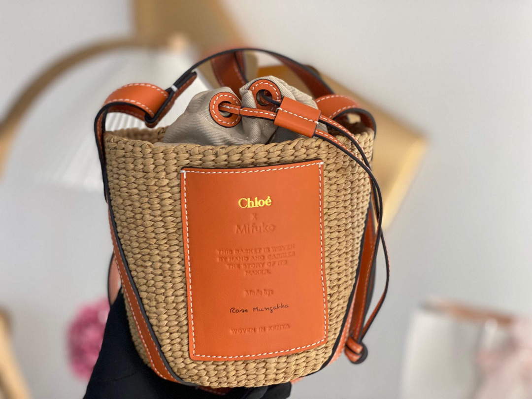 Chlo¨¦ CHC22SS391G56101 Small Basket Tote Bag Orange