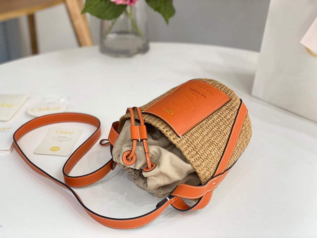 Chlo¨¦ CHC22SS391G56101 Small Basket Tote Bag Orange