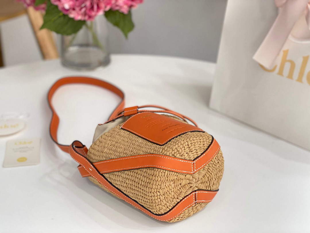 Chlo¨¦ CHC22SS391G56101 Small Basket Tote Bag Orange