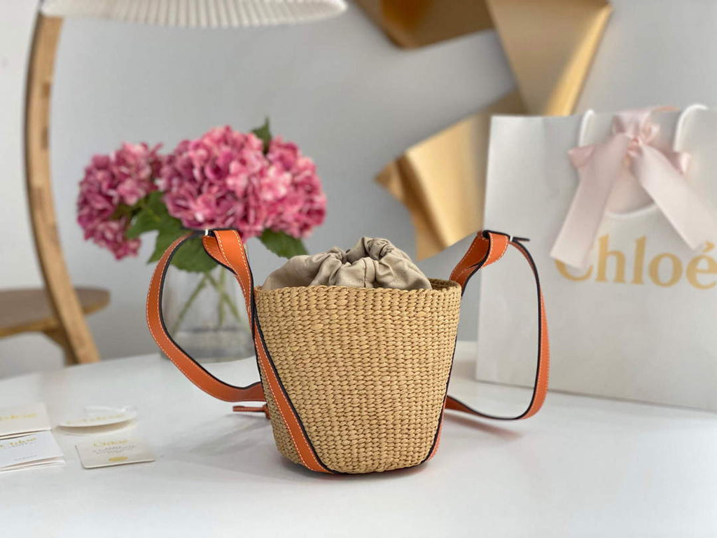 Chlo¨¦ CHC22SS391G56101 Small Basket Tote Bag Orange
