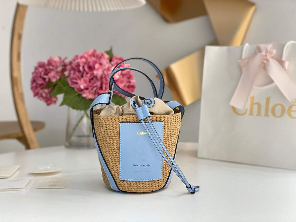 Chlo¨¦ CHC22SS391G56101 Small Basket Tote Bag Blue