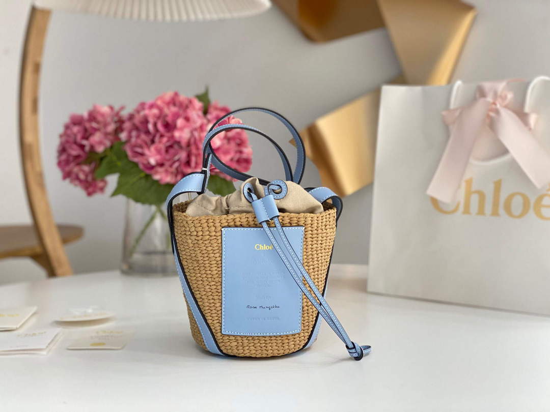 Chlo¨¦ CHC22SS391G56101 Small Basket Tote Bag Blue