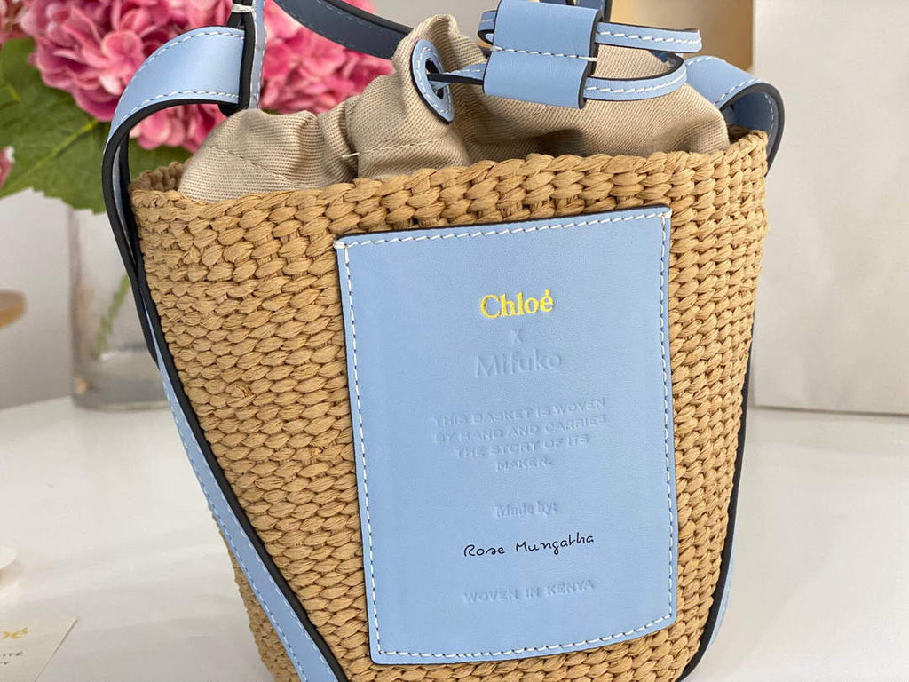 Chlo¨¦ CHC22SS391G56101 Small Basket Tote Bag Blue