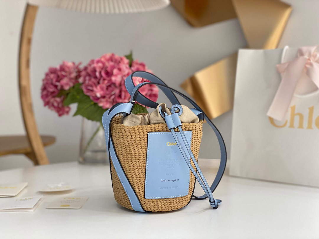 Chlo¨¦ CHC22SS391G56101 Small Basket Tote Bag Blue