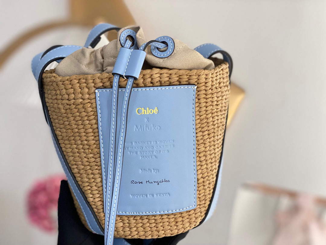 Chlo¨¦ CHC22SS391G56101 Small Basket Tote Bag Blue