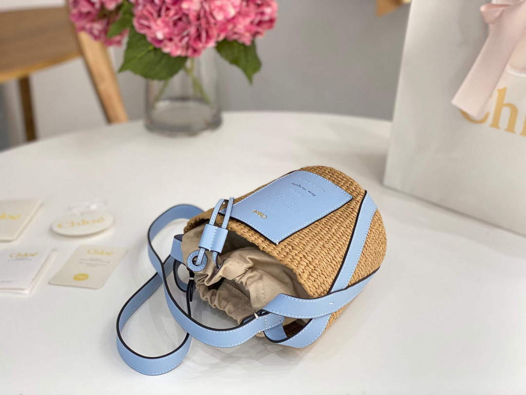 Chlo¨¦ CHC22SS391G56101 Small Basket Tote Bag Blue