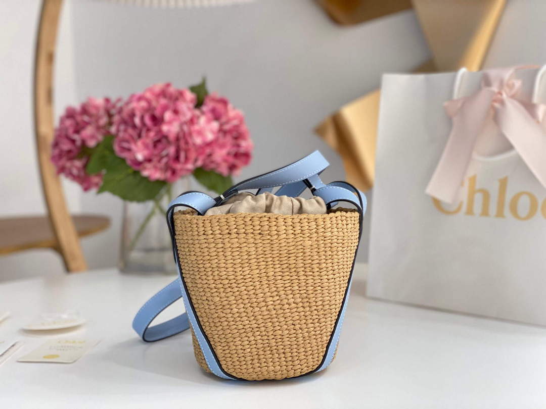 Chlo¨¦ CHC22SS391G56101 Small Basket Tote Bag Blue